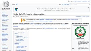 De La Salle University – Dasmariñas - Wikipedia