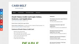 Pearle Vision Credit Card Login Online, Features, & Application ...