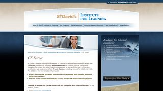 CE Direct :: St. David's Institute for Learning