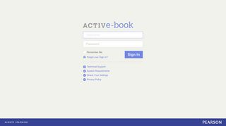 ACTIVe-book Login - Dash Web Login - Pearsoncmg.com