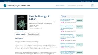 Campbell Biology, 9th Edition - MyPearsonStore
