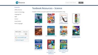 Pearson - Prentice Hall Textbook Resources - Science