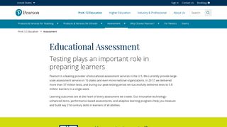 Educational Assessments for Pre K–12 - Pearson