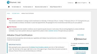 Alibaba Cloud Certification :: Pearson VUE