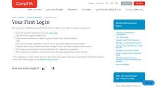 Your First Login - CompTIA