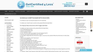 Schedule CompTIA exam with voucher. - GetCertified4Less