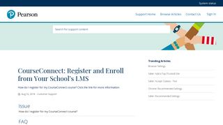 CourseConnect: Register and Enroll from Your ... - Pearson Support