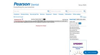 Pearson Dental Supplies Shopping Cart