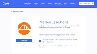 Pearson EasyBridge - Clever application gallery | Clever