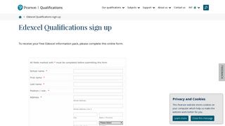 Edexcel Qualifications sign up | Pearson qualifications
