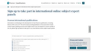 Sign up to take part in international online subject ... - Edexcel - Pearson