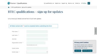 BTEC qualifications - sign up for updates | Pearson ... - Edexcel