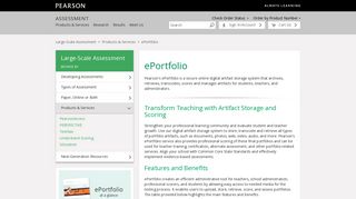 ePortfolio Services from Pearson - Pearson Assessments