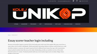 Essay scorer teacher login | UNIKOP