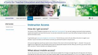 Instructor Access | Educators | eTextbooks for Teacher Education and ...