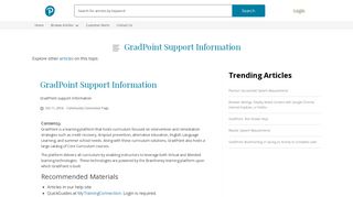 GradPoint Support Information - Technical Support