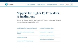Support for Higher Ed Educators & Institutions | Pearson