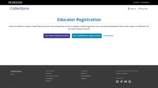 Get Registered | Educators | Pearson Collections - Higher Education