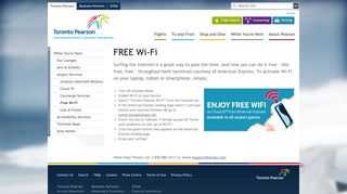 Free Wi-Fi - Toronto Pearson