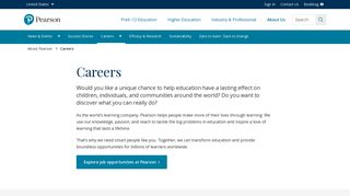 Pearson Education Careers