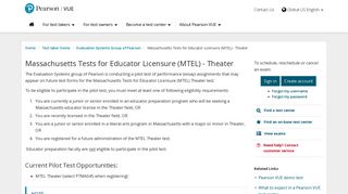 Massachusetts Tests for Educator Licensure (MTEL ... - Pearson VUE