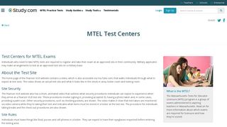 MTEL Test Centers - Study.com