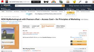 NEW MyMarketingLab with Pearson eText -- Access Card - Amazon.com
