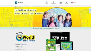 myWorld Social Studies Program | Pearson Elementary Social ...