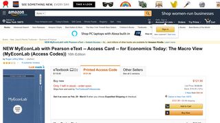 NEW MyEconLab with Pearson eText -- Access Card -- for Economics ...