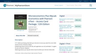 Microeconomics Plus MyLab Economics with Pearson eText -- Access ...