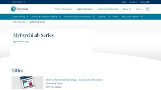 MyPsychLab Series | Pearson