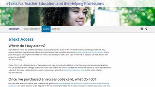 Access | Students | eTextbooks for Teacher Education and the Helping ...