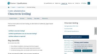 Onscreen testing | Pearson qualifications