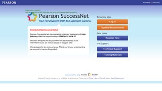 Login - Pearson SuccessNet