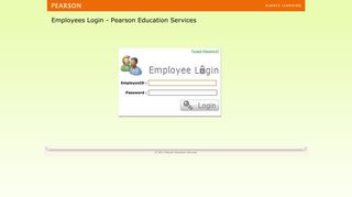 Pearson Education Services-Employee Login-Home