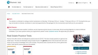 Real Estate Practice Tests :: Pearson VUE
