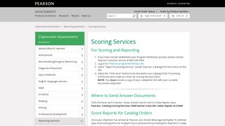 Scoring Services - Pearson Assessments