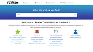 Realize Student Help - help.pearsoncmg.com