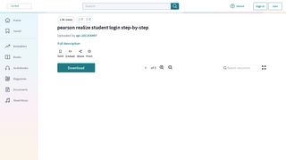 pearson realize student login step-by-step - Scribd