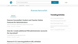 Pearson SuccessNet - Technical Support