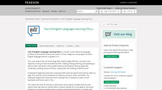 Test of English Language Learning (TELL) - Pearson Assessments