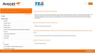 STAAR Alternate 2 and TELPAS Assessment ... - Avocet - Pearson