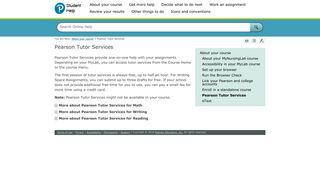 Pearson Tutor Services - help.pearsoncmg.com