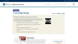 Pearson Tutor Services - Buy College Textbooks Online | ISBN ...