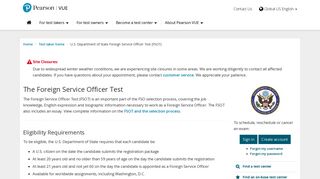 U.S. Department of State Foreign Service Officer Test ... - Pearson VUE