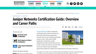 Juniper Networks Certification Guide: Overview and Career Paths