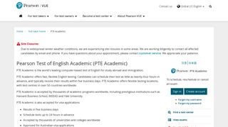 PTE Academic :: Pearson VUE
