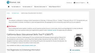 California Basic Educational Skills Test (CBEST) :: Pearson VUE