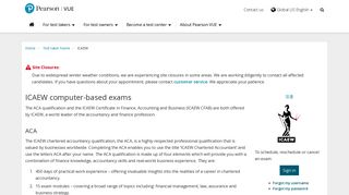 Institute of Chartered Accountants (ICAEW) :: Pearson VUE