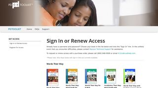 Sign In or Renew Access | PD Toolkit | Pearson - Higher Education